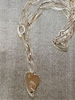 John Edwards “Hand on my heart” necklace